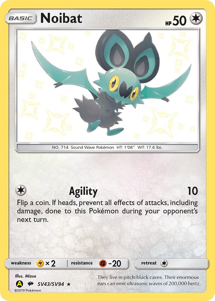 Hidden Fates Noibat Pokémon card